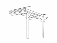 Red class wood overkapping met uitbreidingsset - afbeelding 3 van  3