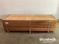 Red class wood plank met mes -en groef verbinding 300x14.5x1.8 cm - afbeelding 1 van  5