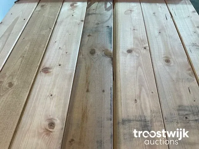 Red class wood plank met mes -en groef verbinding 300x14.5x1.8 cm - afbeelding 3 van  5