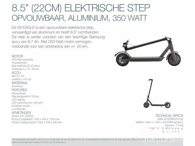 Red6 85 eagle, gloednieuwe elektrische step - afbeelding 4 van  4