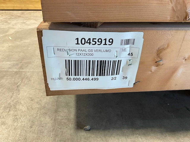 Redvision paal geschaafd verlijmd 300x12x12 cm (15x) - afbeelding 6 van  8