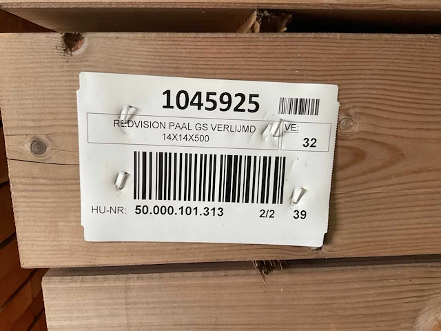 Redvision paal geschaafd verlijmd 500x14x14 cm (10x) - afbeelding 6 van  7
