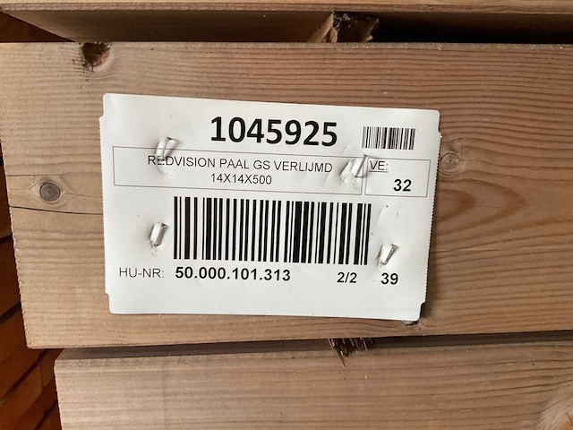 Redvision paal geschaafd verlijmd 500x14x14 cm (10x) - afbeelding 6 van  7