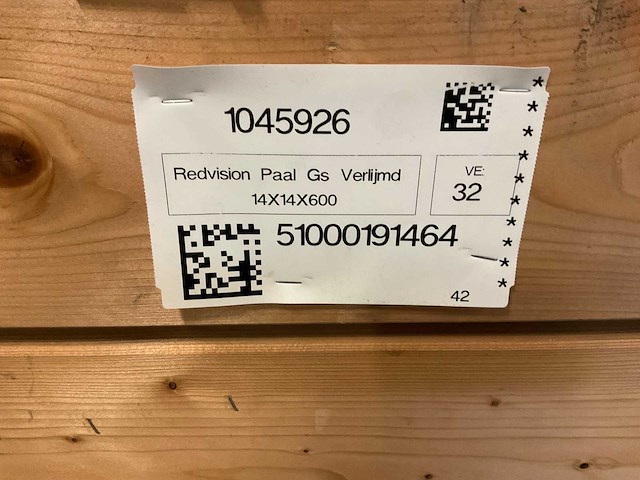 Redvision paal geschaafd verlijmd 600x14x14 cm (10x) - afbeelding 6 van  7