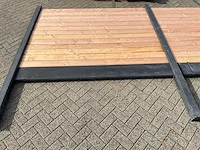 Redwood hout-betonschutting - 23,5m x 205cm - afbeelding 1 van  10