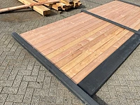 Redwood hout-betonschutting - 23,5m x 205cm - afbeelding 5 van  10