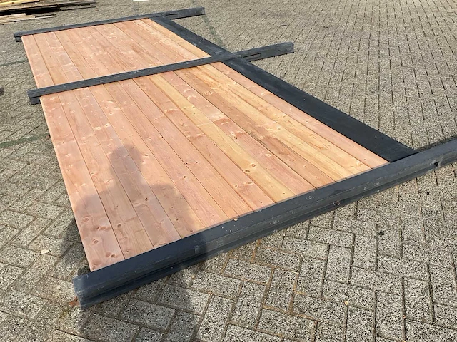 Redwood hout-betonschutting - 35,5m x 205cm - afbeelding 7 van  10
