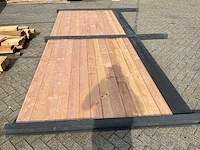 Redwood hout-betonschutting - 35,5m x 205cm - afbeelding 8 van  10