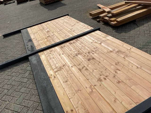 Redwood hout-betonschutting - 35,5m x 205cm - afbeelding 10 van  10