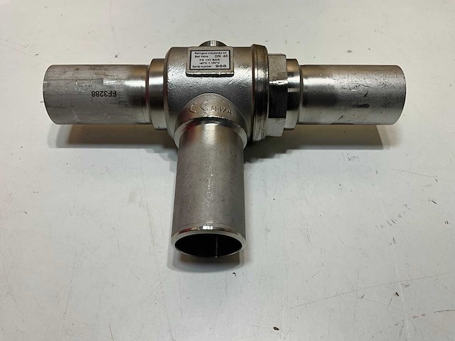 Refrigera bv31yd40x0104 kogelafsluiter 3-weg co2 rvs dn40 ods 130 bar v-port - afbeelding 4 van  10