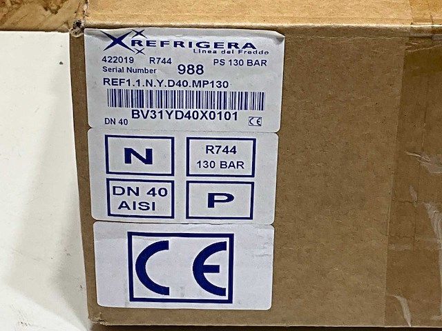 Refrigera bv31yd40x0104 kogelafsluiter 3-weg co2 rvs dn40 ods 130 bar v-port - afbeelding 7 van  10