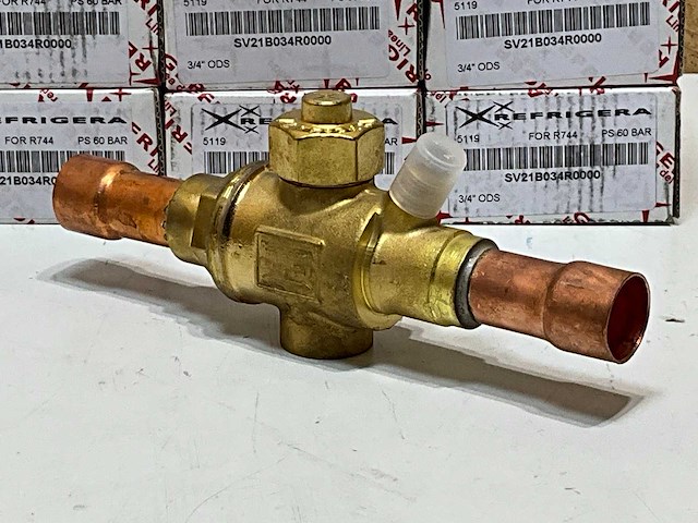 Refrigera sv21b034r0000 kogelafsluiter 2-weg co2 3/4" ods 60 bar schrader (8x) - afbeelding 5 van  6