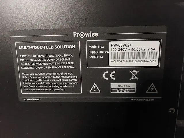 Refurbished prowise classic line 65 inch 4k touch monitor - afbeelding 5 van  5