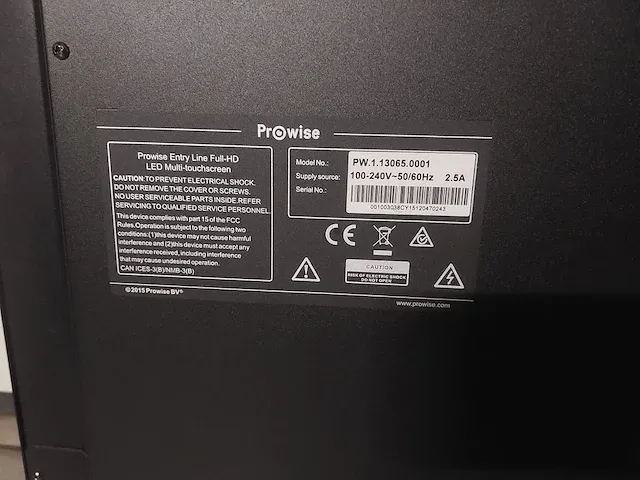 Refurbished prowise entry line 65 inch full hd touch monitor - afbeelding 3 van  4