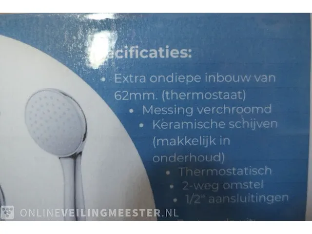 Regendouche inbouwthermostaat pack wiesbaden, chroom - afbeelding 4 van  5