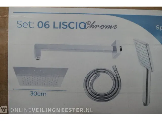 Regendouche inbouwthermostaat pack wiesbaden, chroom - afbeelding 2 van  5
