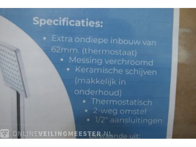 Regendouche inbouwthermostaat pack wiesbaden, chroom - afbeelding 4 van  5