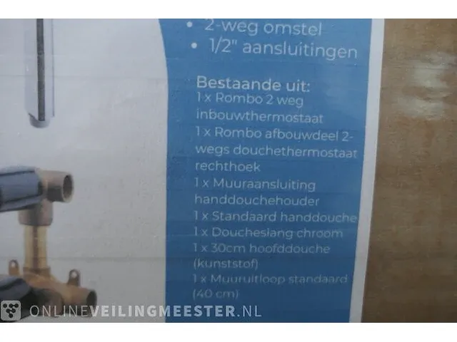 Regendouche inbouwthermostaat pack wiesbaden, chroom - afbeelding 5 van  5