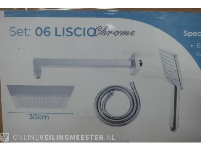 Regendouche inbouwthermostaat pack wiesbaden, chroom - afbeelding 2 van  5