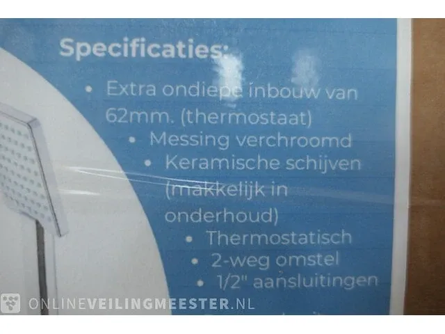 Regendouche inbouwthermostaat pack wiesbaden, chroom - afbeelding 4 van  5