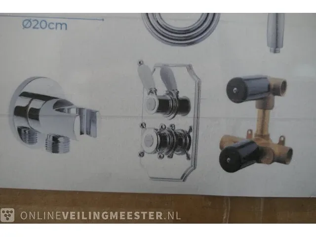 Regendouche inbouwthermostaat pack wiesbaden, chroom - afbeelding 3 van  5