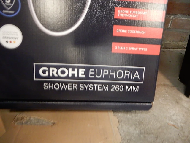 Regendouche set grohe, euphoria system 260, chroom - afbeelding 2 van  3