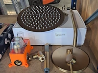 Regendoucheset, inbouw round, brushed gold - afbeelding 1 van  9