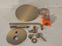 Regendoucheset, inbouw round, brushed gold - afbeelding 2 van  9