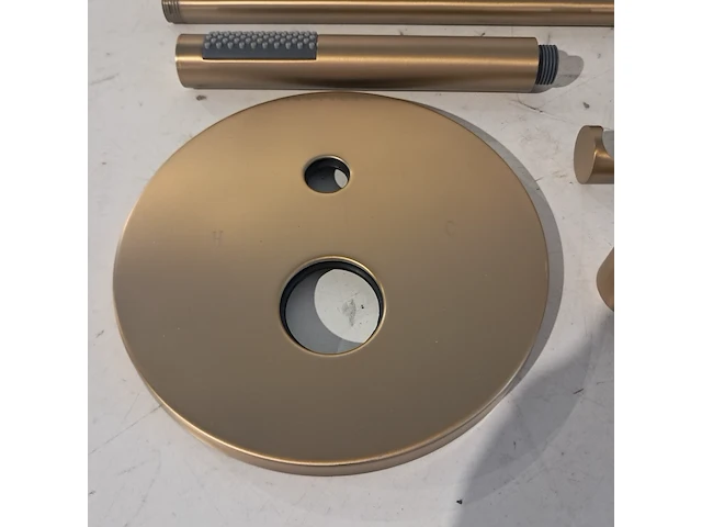 Regendoucheset, inbouw round, brushed gold - afbeelding 3 van  9