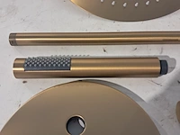 Regendoucheset, inbouw round, brushed gold - afbeelding 4 van  9