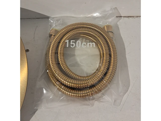 Regendoucheset, inbouw round, brushed gold - afbeelding 6 van  9