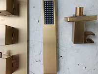 Regendoucheset met waterval, inbouw, geborsteld goud - afbeelding 4 van  9