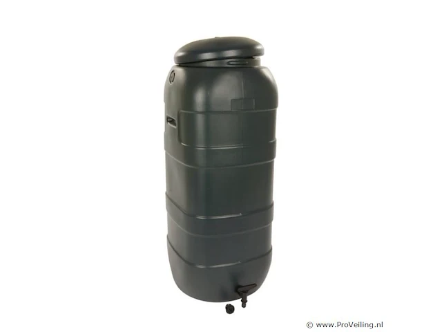 Regenton, donkergroen, 100 liter, incl. kraan - afbeelding 1 van  2
