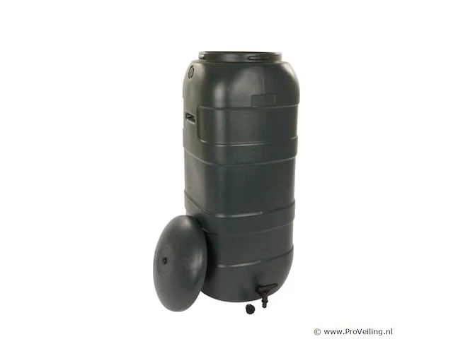 Regenton, donkergroen, 100 liter, incl. kraan - afbeelding 2 van  2
