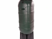 Regenton, donkergroen, 100 liter, incl. zwarte standaard en kraan - afbeelding 2 van  4
