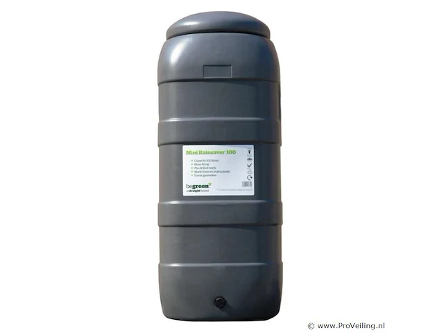 Regenton, grijs, 100 liter, incl. kraan - afbeelding 1 van  1