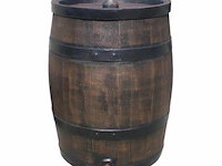 Regenton, houten look, incl. kraan, 120 liter