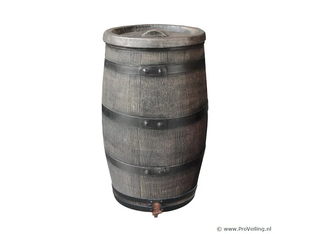 Regenton, houten look, incl. kraan, 80 liter - afbeelding 1 van  1
