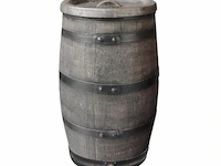 Regenton, houten look, incl. kraan, 80 liter