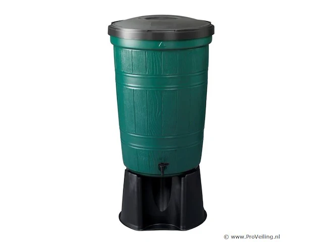 Regenton, incl. standaard & kraan, donkergroen, 200 liter - afbeelding 1 van  1