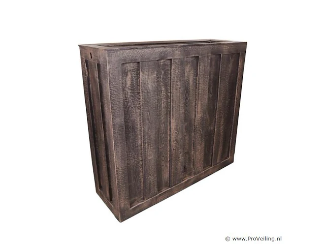 Regenton/bloembak, houten look, 1115 x 380 x 1100 mm, 300 liter - afbeelding 2 van  4