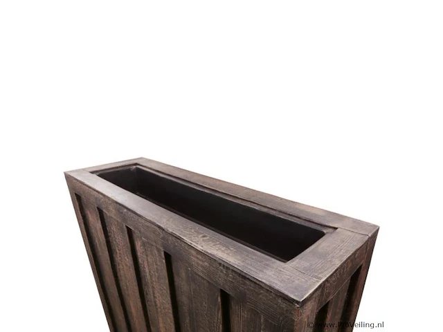 Regenton/bloembak, houten look, 1115 x 380 x 1100 mm, 300 liter - afbeelding 4 van  4
