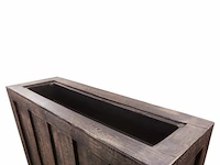 Regenton/bloembak, houten look, 1115 x 380 x 1100 mm, 300 liter - afbeelding 4 van  4