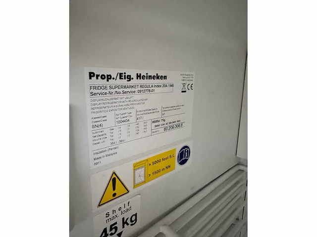 Regula index 20a/940 deur koelkast heineken - afbeelding 6 van  7