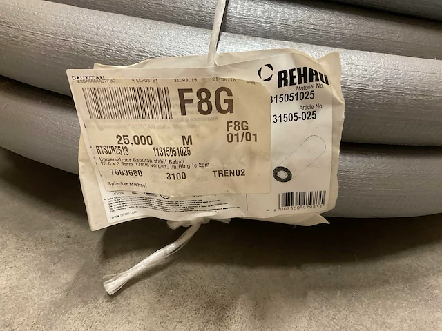 Rehau rautitan 25.0x3.7mm rol á 25m meerlagenbuis met isolatiemantel - afbeelding 2 van  3