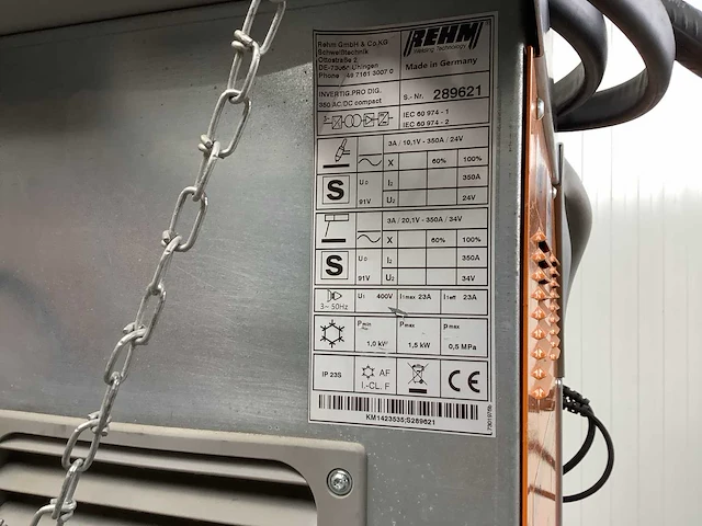 Rehm invertig pro 350 ac/dc lasmachine - afbeelding 7 van  7