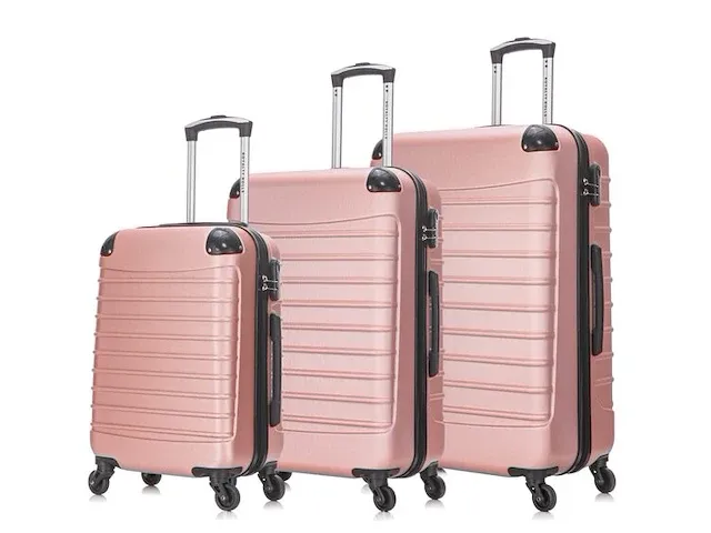 Reiskoffer set royaltyrolls, rosé goud - afbeelding 1 van  1