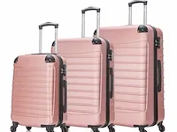 Reiskoffer set royaltyrolls, rosé goud