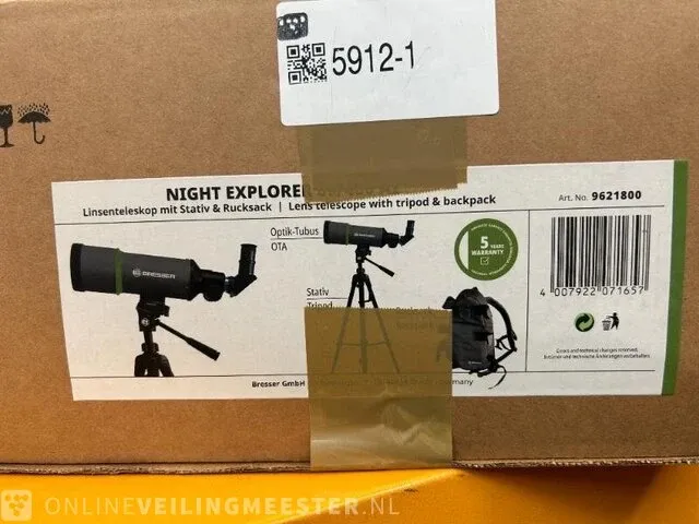 Reistelescoop met rugzak bresser, nightexplorer 80/400 - afbeelding 5 van  9
