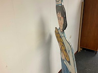 Reklamebord met bakker, dubbelzijdig op zwaar metalen onderstel - afbeelding 3 van  4